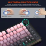 HXSJ L400 Three-mode Wireless RGB Light Thin Film 81 Keys Keyboard - Image 4