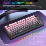 HXSJ L400 Three-mode Wireless RGB Light Thin Film 81 Keys Keyboard - Image 8