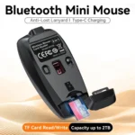 HXSJ M109 Mini Wireless Mouse, 3D Right, TF Card Reader, 4D Mute Buttons - Image 7