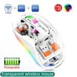 HXSJ M333 Three Modes Transparent Wireless Mouse - Image 9