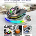 HXSJ M333 Three Modes Transparent Wireless Mouse - Image 4