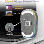 HXSJ M333 Three Modes Transparent Wireless Mouse - Image 8