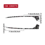 4pcs/Set Forged Gold Foil Carbon Fiber Car Rear Sides Decorative Sticker for Chevrolet Corvette C8 2020-, Left and Right Driver - Image 2