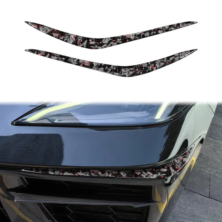 2pcs/Set Forged Gold Foil Carbon Fiber Car Bumper Corner Decorative Sticker for Chevrolet Corvette C8 2020-, Left and Right Driver