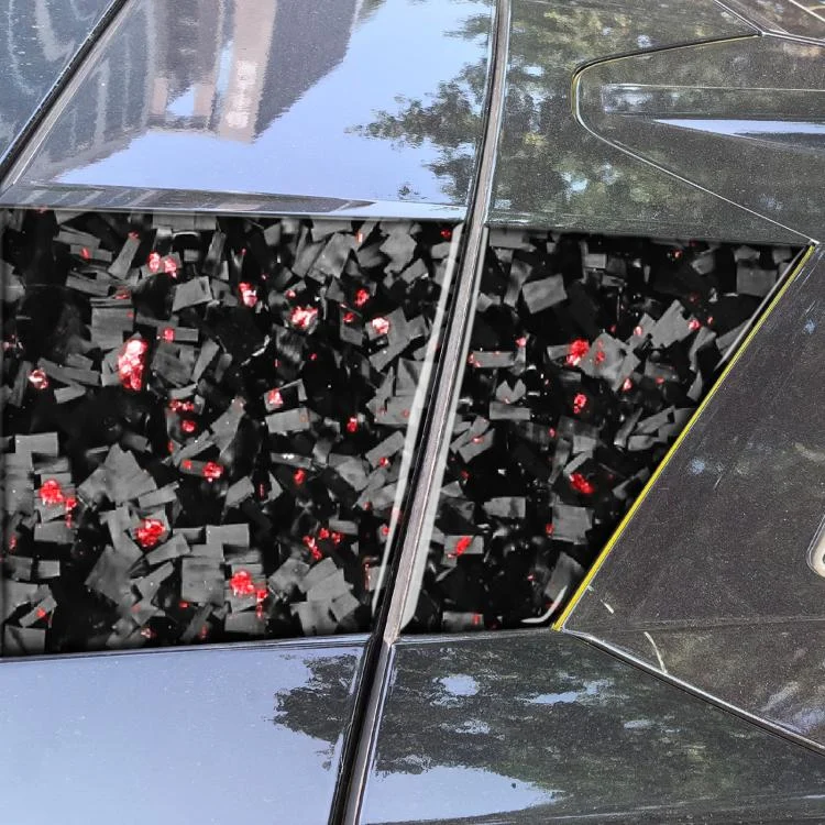 EDA008208101A_2.webp 4pcs/Set Forged Gold Foil Carbon Fiber Car Roof Camera Sides Decorative Sticker for Chevrolet Corvette C8 2020-, Left and Right Driver - Image 3