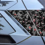 4pcs/Set Forged Gold Foil Carbon Fiber Car Roof Camera Sides Decorative Sticker for Chevrolet Corvette C8 2020-, Left and Right Driver - Image 4