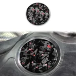 Forged Gold Foil Carbon Fiber Car Engine Compartment Side Decorative Sticker for Chevrolet Corvette C8 2020-, Left and Right Driver