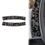 Forged Gold Foil Carbon Fiber Car Front Roof Decorative Sticker for Chevrolet Corvette C8 2020-, Left and Right Driver