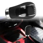 Car Manual Gear Lever Knob Leather Gear Shift Knob, with Hole - Image 9