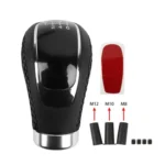 Car Manual Gear Lever Knob Leather Gear Shift Knob, with Hole - Image 2