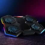 NUOXI YL-021 6-Fans RGB Light Laptop Radiator Adjustable Cooling Holder - Image 2
