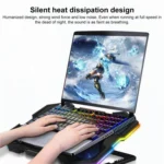 NUOXI YL-021 6-Fans RGB Light Laptop Radiator Adjustable Cooling Holder - Image 3