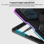 NUOXI YL-021 6-Fans RGB Light Laptop Radiator Adjustable Cooling Holder - Image 4
