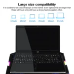 NUOXI YL-021 6-Fans RGB Light Laptop Radiator Adjustable Cooling Holder - Image 5