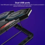 NUOXI YL-021 6-Fans RGB Light Laptop Radiator Adjustable Cooling Holder - Image 6