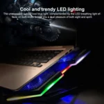 NUOXI YL-021 6-Fans RGB Light Laptop Radiator Adjustable Cooling Holder - Image 8