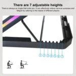 NUOXI YL-018 5-Core Fans Ultra-quiet Laptop Cooler RGB Light Cooling Holder - Image 3