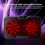 NUOXI YL-019 RGB Light Dual Turbine Silent Laptop Cooler Cooling Holder - Image 2