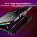 NUOXI YL-019 RGB Light Dual Turbine Silent Laptop Cooler Cooling Holder - Image 4