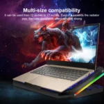 NUOXI YL-019 RGB Light Dual Turbine Silent Laptop Cooler Cooling Holder - Image 6