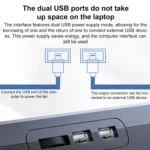 NUOXI C400 6-Speed Adjustable Dual-Core Large Fan Laptop Cooler - Image 2