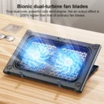 NUOXI C400 6-Speed Adjustable Dual-Core Large Fan Laptop Cooler - Image 4