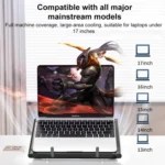 NUOXI C400 6-Speed Adjustable Dual-Core Large Fan Laptop Cooler - Image 7