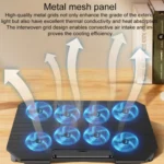 NUOXI 4-Speed Adjustable 8-Core Large Fan Laptop Cooler - Image 3