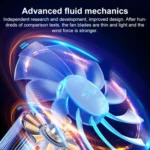 NUOXI F36-5 6-Speed Adjustable 5 Fan Laptop Cooler with RGB - Image 2