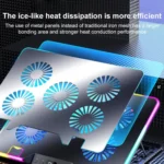 NUOXI F36-5 6-Speed Adjustable 5 Fan Laptop Cooler with RGB - Image 4
