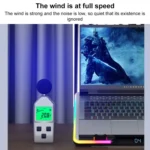 NUOXI F36-5 6-Speed Adjustable 5 Fan Laptop Cooler with RGB - Image 6