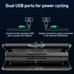 NUOXI Q5A 6-Speed Adjustable 6-Core Large Fan Cooling Pad - Image 7