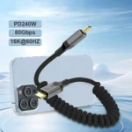 DOONJIEY DJUSB510GR 80Gbps Type-C 16K HD Projection Spring Conversion Cable - Image 3