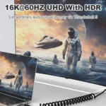 DOONJIEY DJUSB510GR 80Gbps Type-C 16K HD Projection Spring Conversion Cable - Image 8