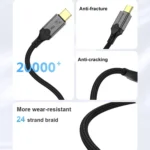 DOONJIEY DJUSB510GR 80Gbps Type-C 16K HD Projection Spring Conversion Cable - Image 9