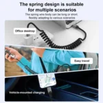 DOONJIEY DJUSB510GR 80Gbps Type-C 16K HD Projection Spring Conversion Cable - Image 10