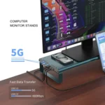 Onten OTN-95209 Computer Laptop Monitor Riser Holder, with Wireless Charging - Image 3