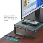 Onten OTN-95209 Computer Laptop Monitor Riser Holder, with Wireless Charging - Image 6