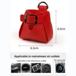 Car Air Vent PU Leather Storage Hanging Bag - Image 3