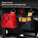 Car Air Vent PU Leather Storage Hanging Bag - Image 4