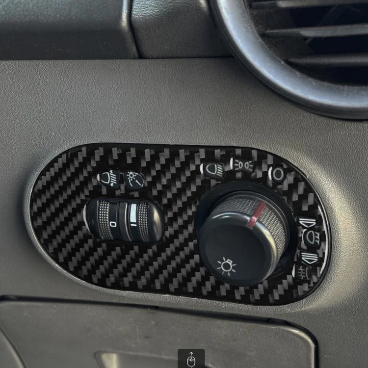EDA008369701A_2.webp Carbon Fiber Car Headlight Switch Decorative Sticker for SEAT Ibiza 2003-2008, Right Driver - Image 4