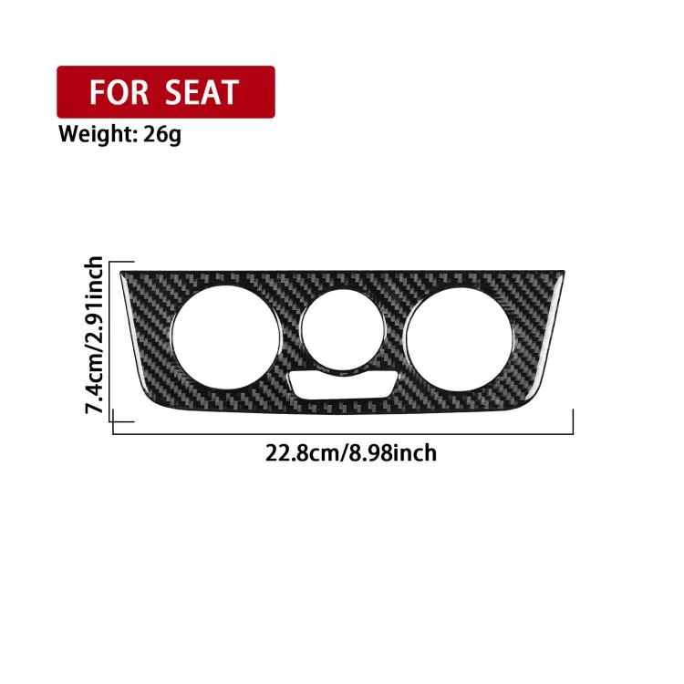 EDA008369801A_2.webp Carbon Fiber Car Air Conditioner Switch Panel A Decorative Sticker for SEAT Ibiza 2009-2014, Left and Right Driver - Image 5