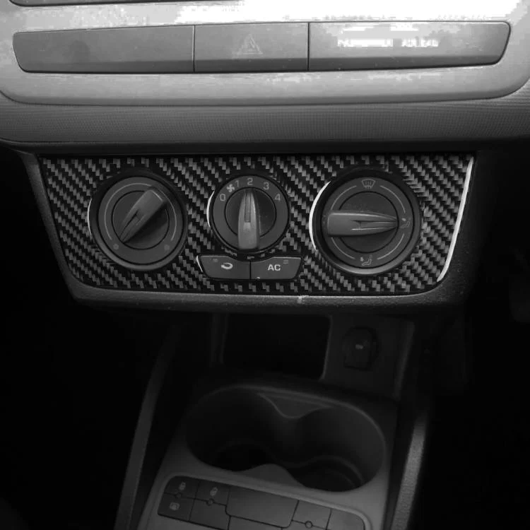 EDA008369801A_3.webp Carbon Fiber Car Air Conditioner Switch Panel A Decorative Sticker for SEAT Ibiza 2009-2014, Left and Right Driver - Image 6