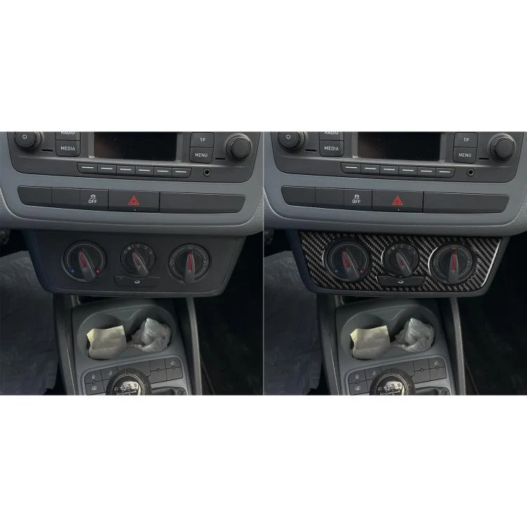 EDA008369801A_4.webp Carbon Fiber Car Air Conditioner Switch Panel A Decorative Sticker for SEAT Ibiza 2009-2014, Left and Right Driver - Image 7
