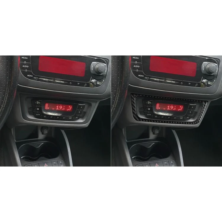 EDA008369901A_4.webp Carbon Fiber Car Air Conditioner Switch Panel B Decorative Sticker for SEAT Ibiza 2009-2014, Left and Right Driver - Image 7
