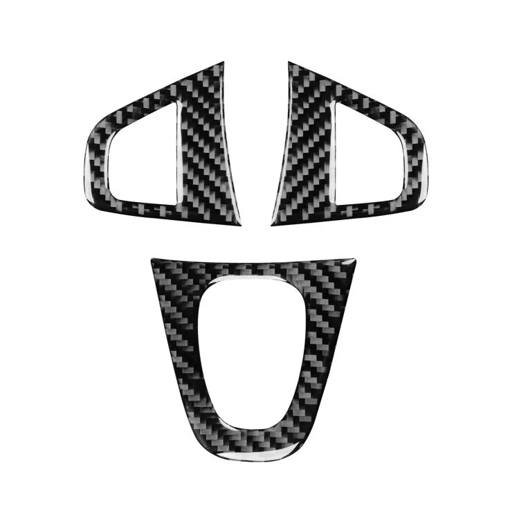 EDA008370101A_1.webp 3pcs/Set Carbon Fiber Car Steering Wheel Buttons Decorative Sticker for Renault Fluence 2009-2017 / Megane 2008-2016, Left and Right Driver - Image 4