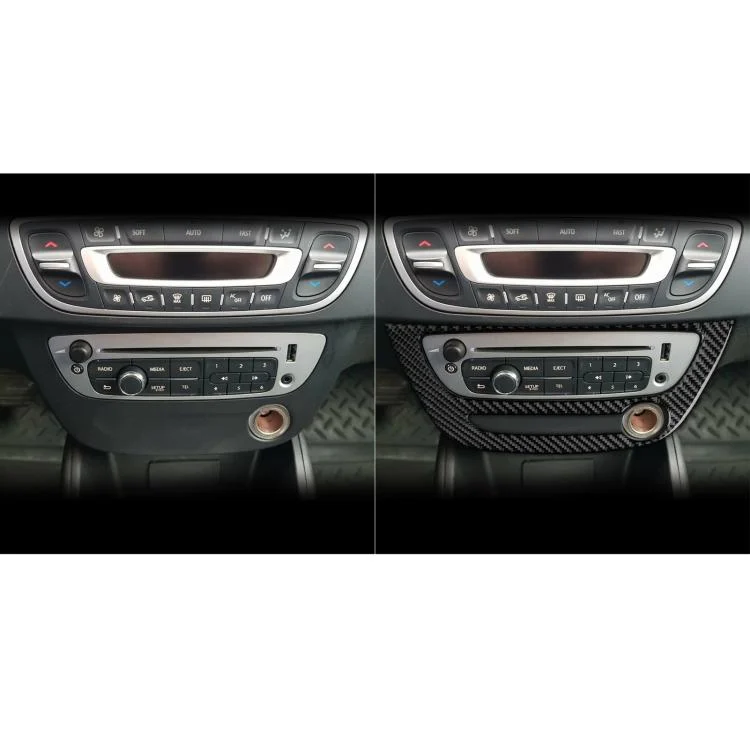 EDA008370201A_4.webp Carbon Fiber Car Air Conditioner Panel A Decorative Sticker for Renault Fluence 2009-2017 / Megane 2008-2016, Left and Right Driver - Image 7