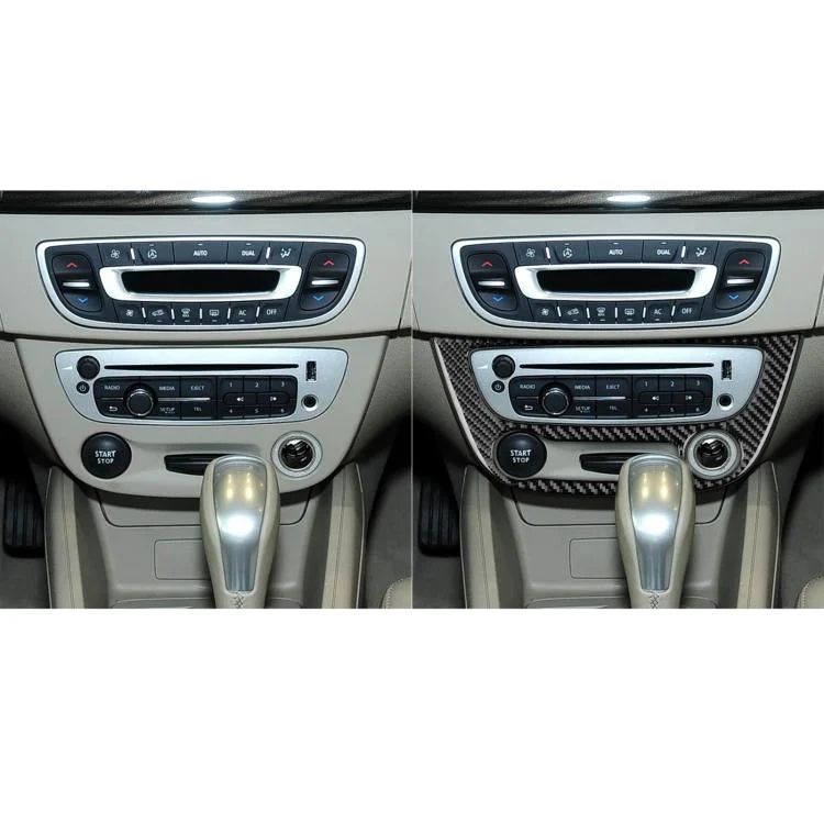EDA008370301A_4.webp Carbon Fiber Car Air Conditioner Panel B Decorative Sticker for Renault Fluence 2009-2017 / Megane 2008-2016, Left and Right Driver - Image 7