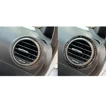2pcs/Set Carbon Fiber Car AC Two Sides Air Outlet Decorative Sticker for SEAT Leon 2005-2012, Left and Right Driver - Image 7
