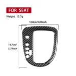 Carbon Fiber Car Gear Position Panel Decorative Sticker for SEAT Leon 2005-2012 - Image 3